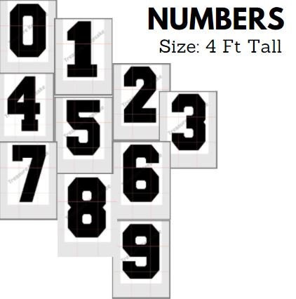 4ft all numbers 0 9 bundle large foam number templates marquee etsy