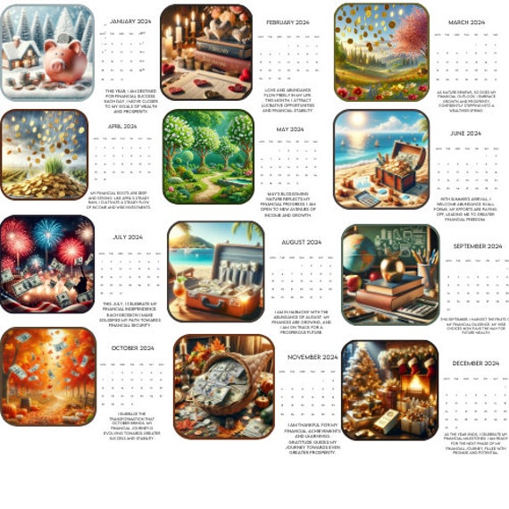 2024 Money Making Calendar, Editable Calendar, Digital Template, MRR - Etsy