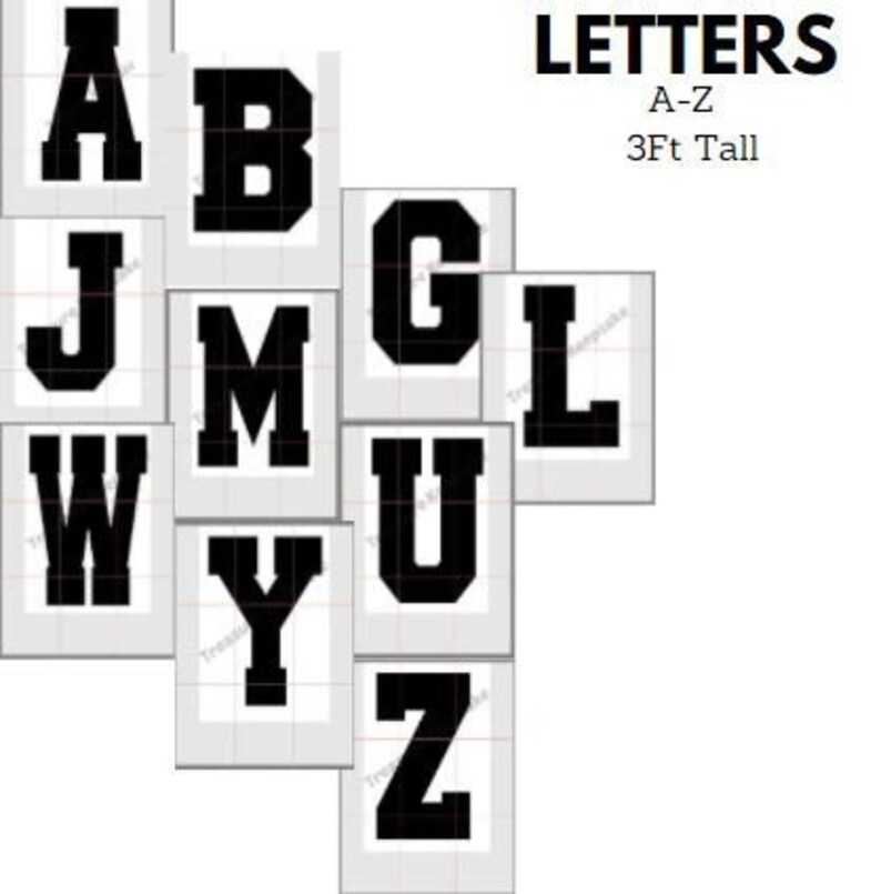 3ft All Letters A Z Bundle Large Foam Letter Templates Marquee Letter 