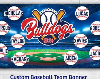 Baseball Team Banner | T-Ball Team Banner | Little League Team Banner | Custom Baseball Banner