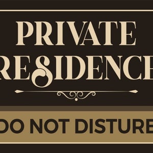 Private Residence Sign with Metal Stake, 24x18 custom yard sign