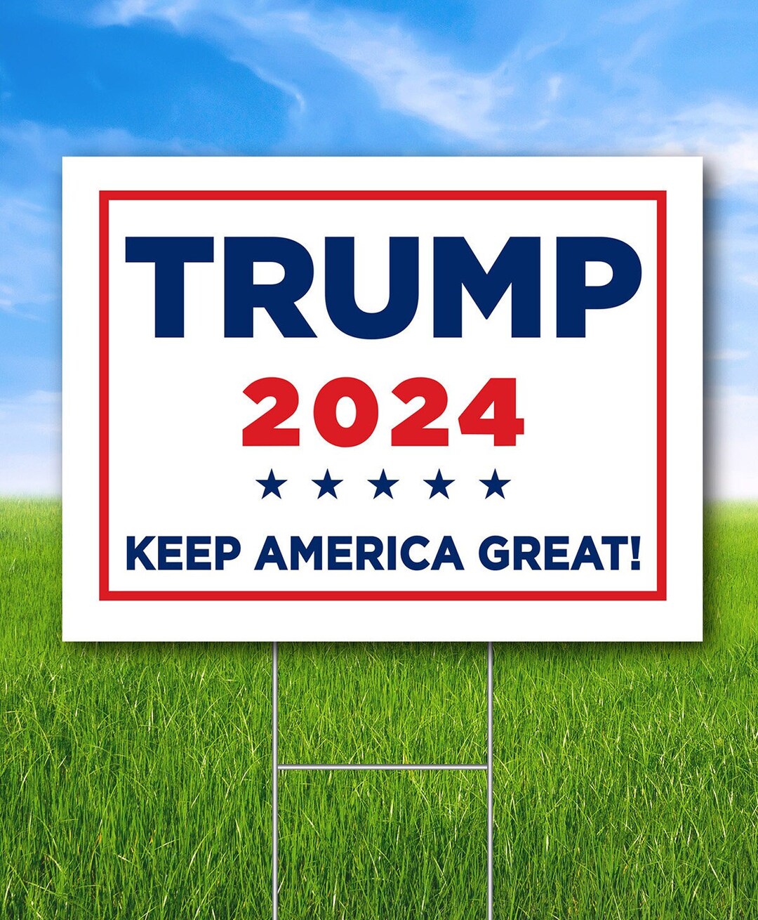 Trump Yard Sign Trump Lawn Sign Trump Political Sign Trump 2024 Sign Metal Stake Included Etsy