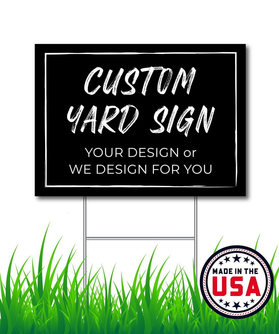 Custom Yard Sign Personalized Yard Sign, Custom Lawn Sign With Metal ...