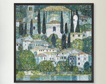 Gustav Klimt 'Kirche in Cassone' Framed Art Print - Oak & Ash Wood