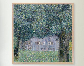 Gustav Klimt 'Farmhouse in Upper Austria' Framed Art Print