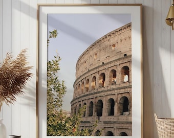 Colosseum Rome Photography Print: Italy Wall Art, Mediterranean Decor, famous landmarks art