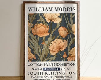 William Morris Carnations Print: Vintage Wall Art, Textiles Art, Antique Style