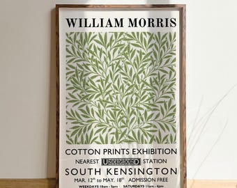 William Morris Willow Boughs Print: Vintage Wall Art, Textiles Art, Antique Style