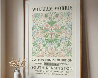 William Morris Strawberry Thief Print: Vintage Botanical Wall Art