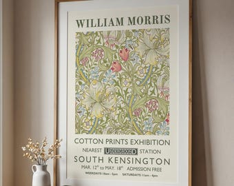 William Morris Golden Lily Print: Vintage Floral Wall Art, Morris Exhibition Prints