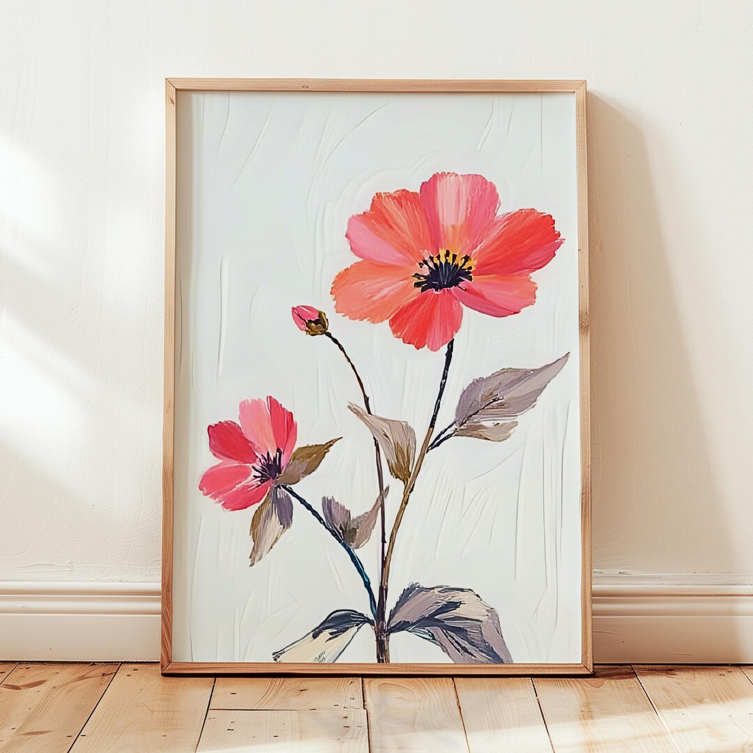 Red Poppy Botanical Print, Floral Wall Art, Flower Wall Decor - Etsy ...