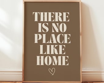 No Place Like Home Print, Homebody Wall Art, Housewarming Gift