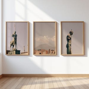 Pompeii Italy Print Set of 3: Mediterranean Travel Photography, Roman Architecture