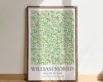 William Morris Willow Boughs in Green Print, William Morris Wall Art, Vintage Poster, Floral Prints, Willow Boughs, Morris Prints, pattern