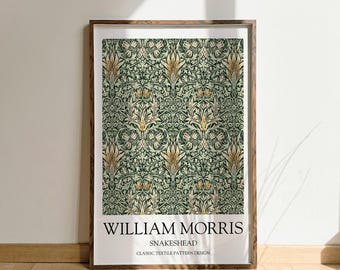 William Morris Snakeshead, William Morris Wall Art, Vintage Poster, Floral Prints, Morris Designs, Patterns