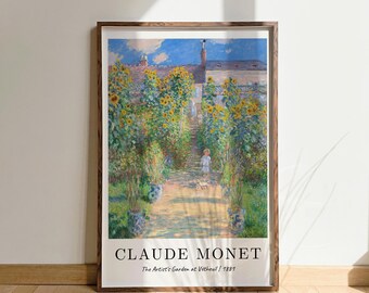 Claude Monet The Artist's Garden at Vétheuil, 1881 Artist Prints, Classic Posters, Prints of Paintings, Monets, famous paintings, wall art