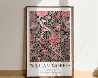 William Morris prints Cray floral textile pattern print vintage wall art art nouveau home decor