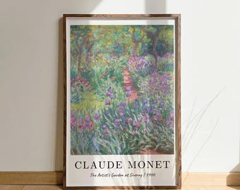 Claude Monet The Artist's Garden at Giverny 1900, Artist Prints, Classic Posters, Prints of Paintings, Famous Paintings, Wall Art Gifts