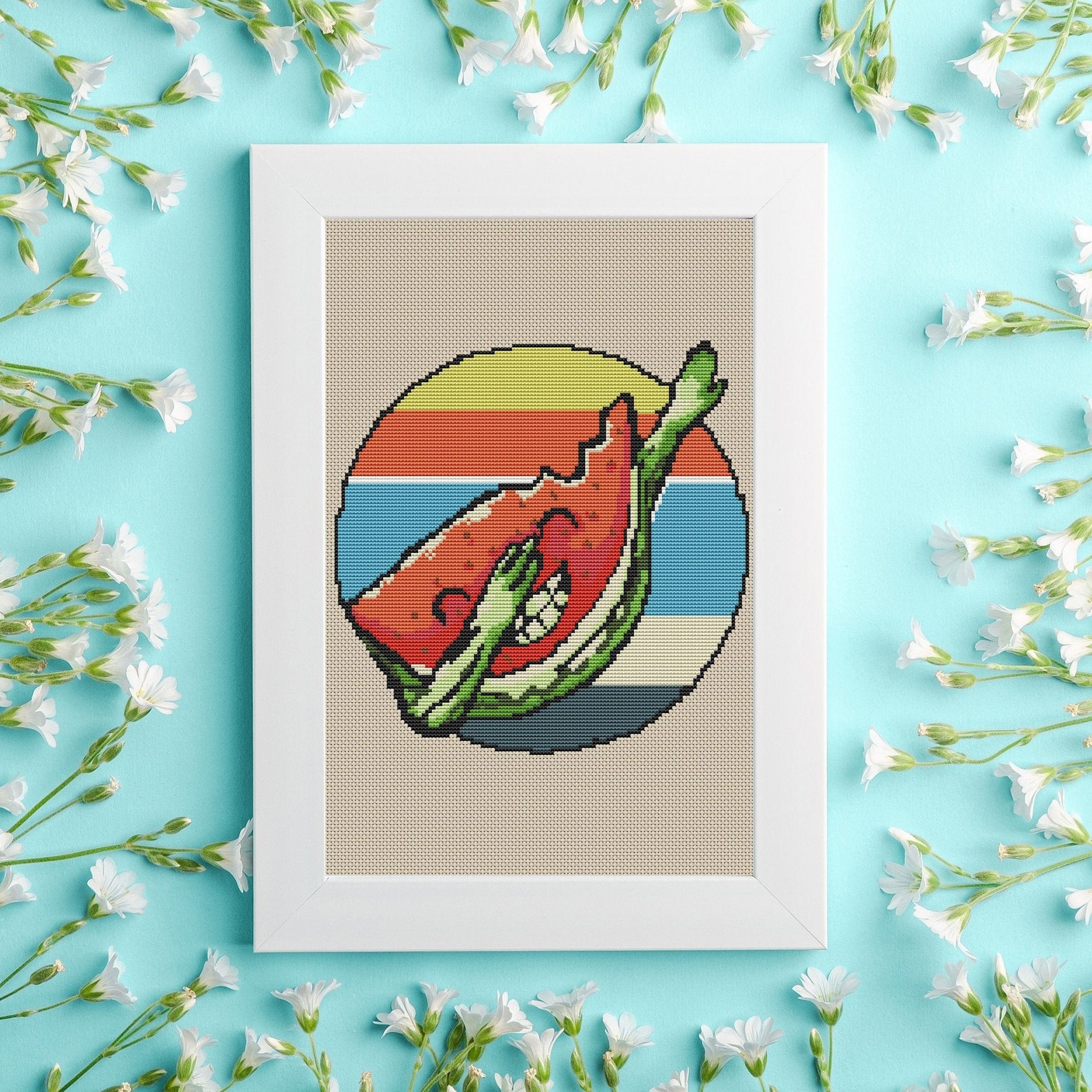 Cheerful Watermelon Ith Keyfob Embroidery Cheerful Watermelon Ith Keyfob Embroidery