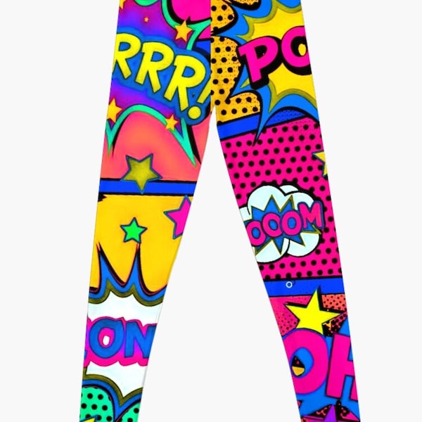 Comic Leggings Etsy