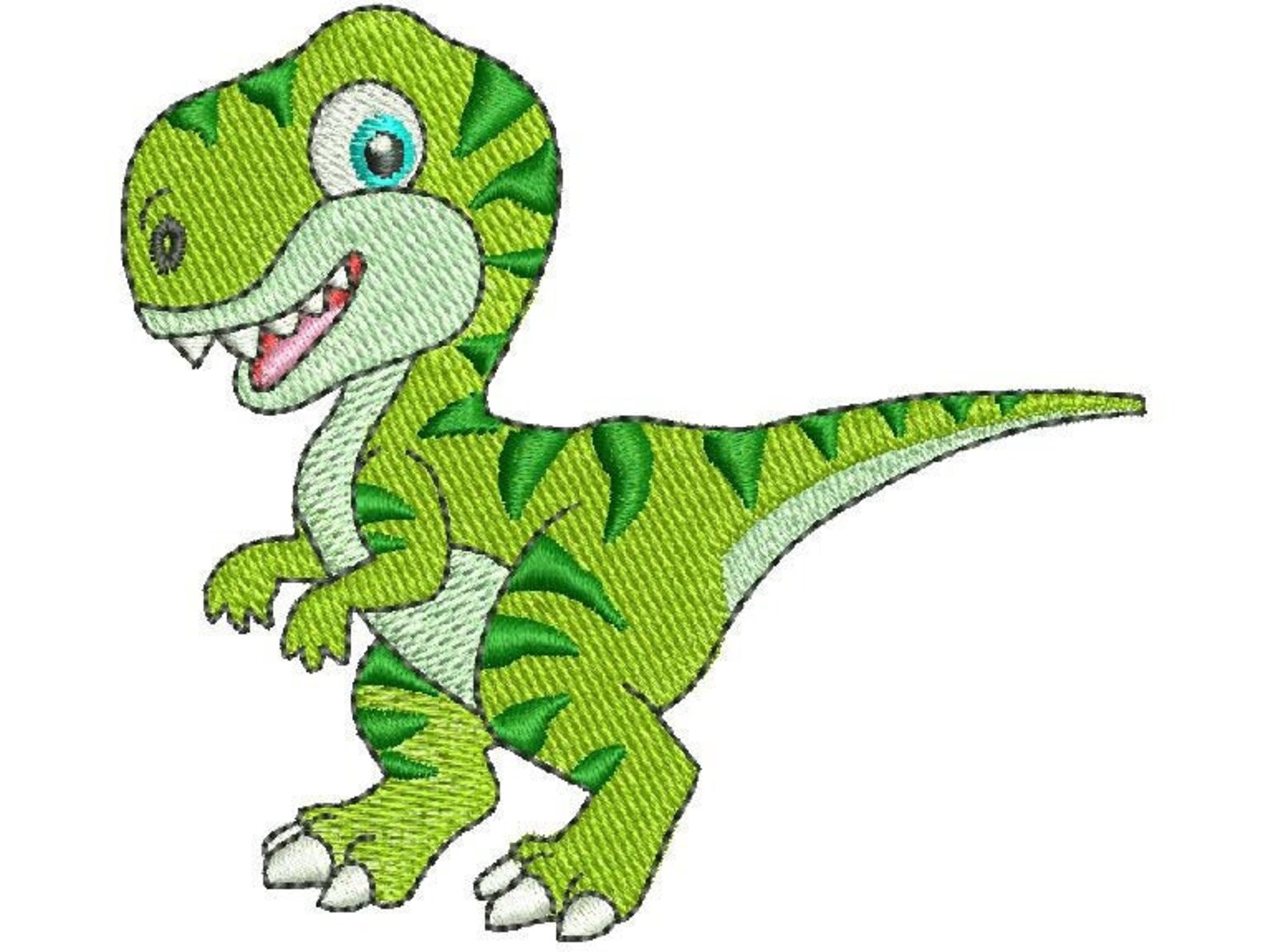 Dinosaur Machine Embroidery Design 4 Sizes Etsy