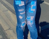 Bandana patched jeans
