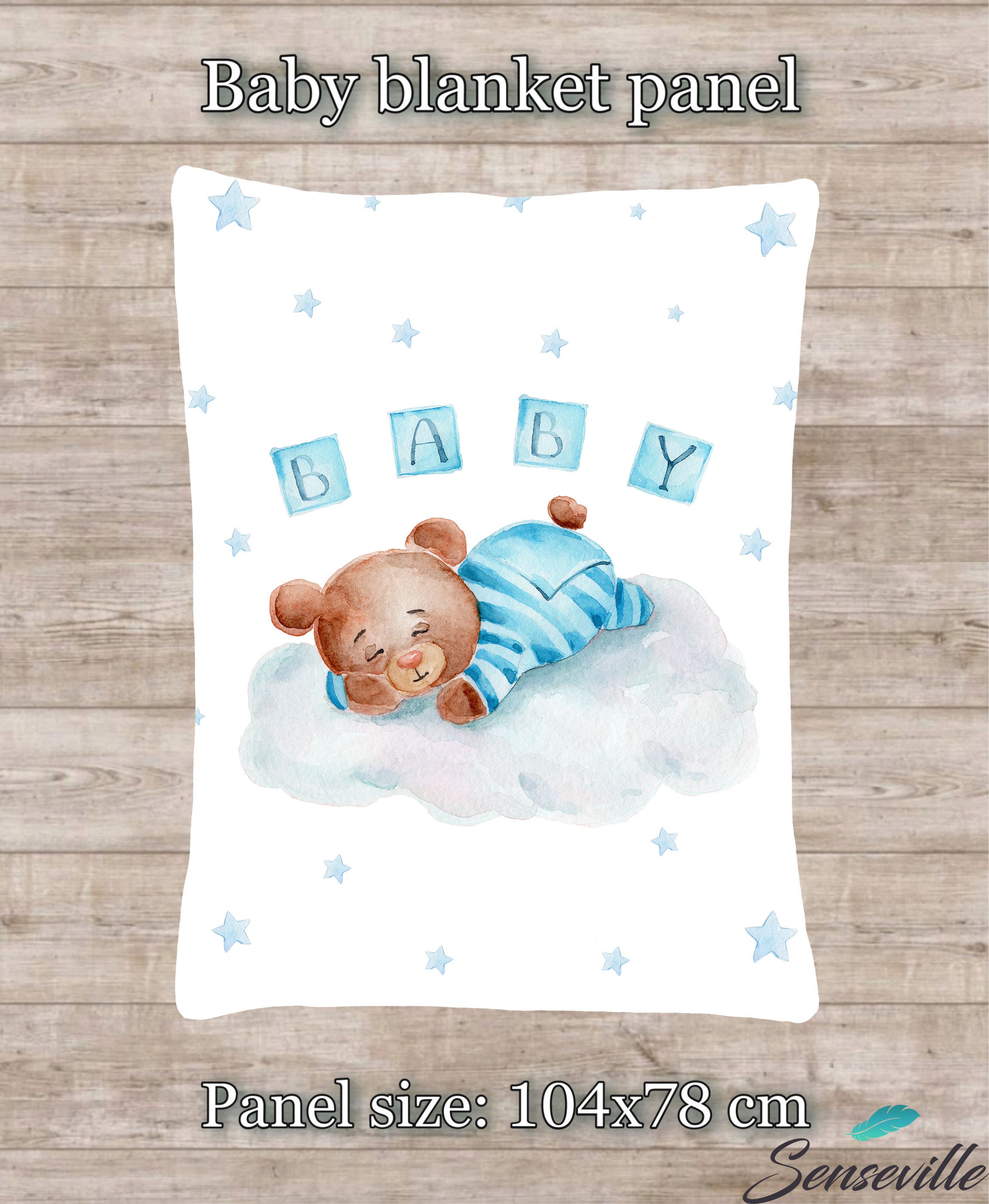 Sweet Dreams Print Blanket Panels For Quilting Baby Boy Etsy