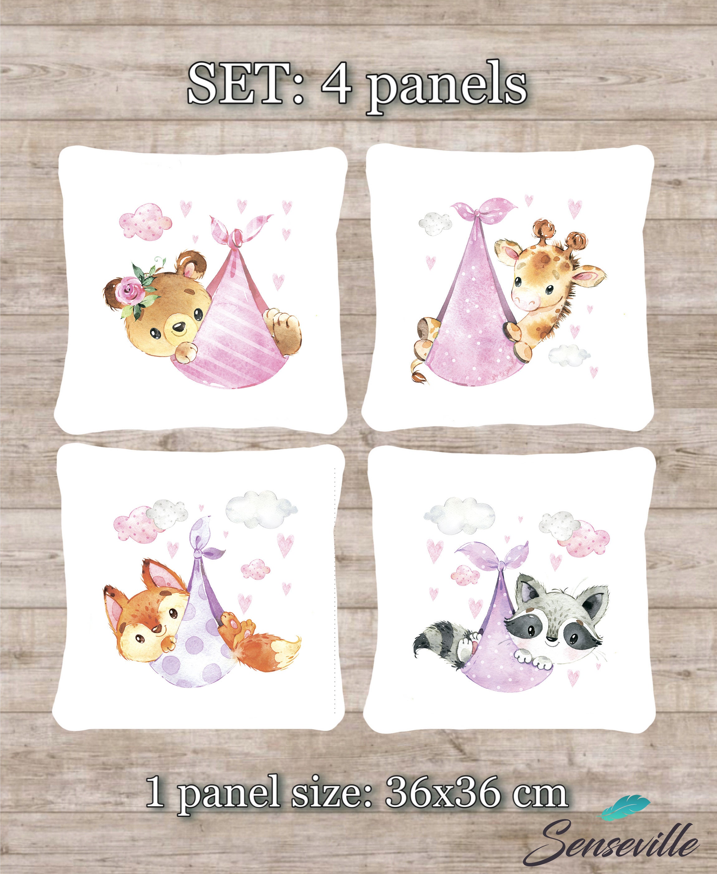 Baby animals Print Fabric Panels For Quilting Baby Blanket Etsy