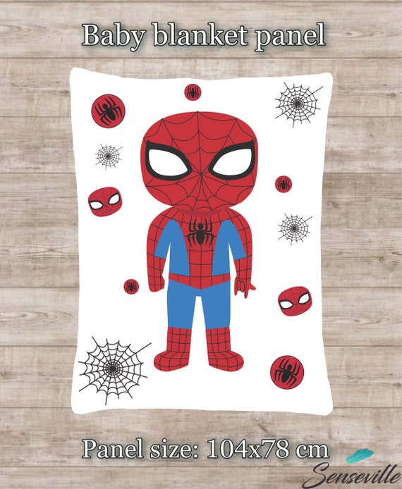 Baby Spiderman Quilting Blanket Panel Baby Boy Panels For Etsy
