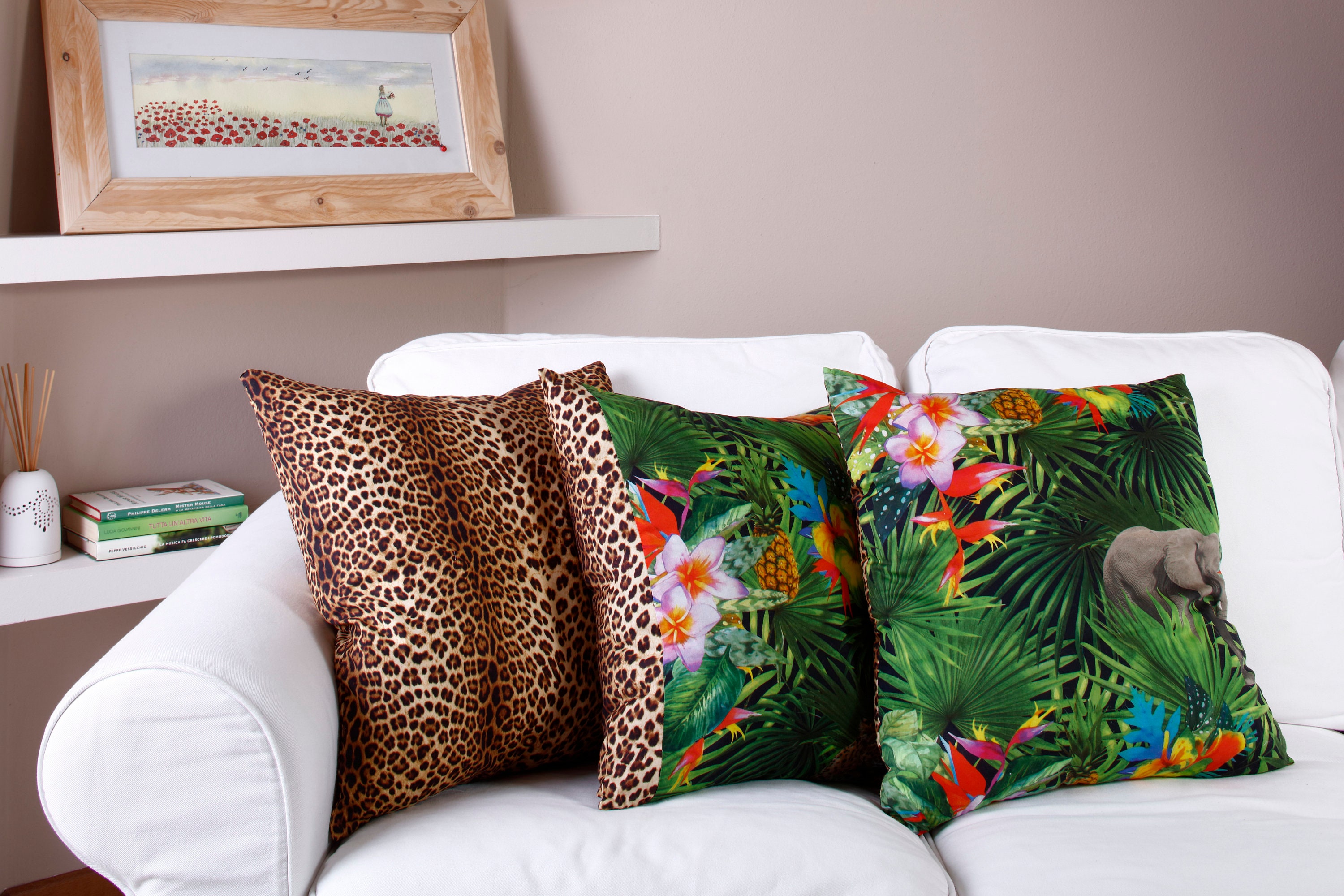 Leoparden-Tier-Kissen Kissen mit Tierdruck Kissenbezug 100% | Etsy