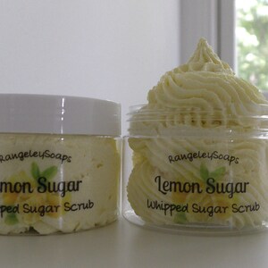 Lemon Sugar Scrub | Whipped Lemon Sugar Scrub | Foaming Sugar Scrub | Exfoliating Scrub | Lemon Body Scrub