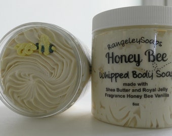 Honey Bee Whipped Soap | Raw Honey Soap | Royal Jelly Cream Soap | Whipped Soap Honey | Honey Soap