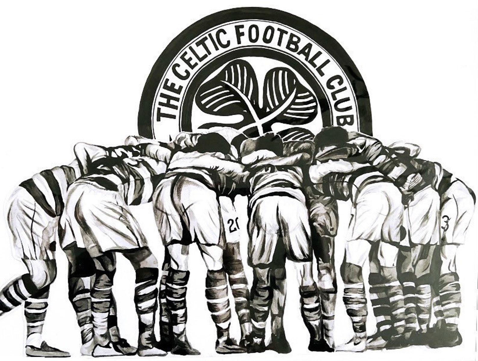 Celtic Football Club Print A4 framed Etsy