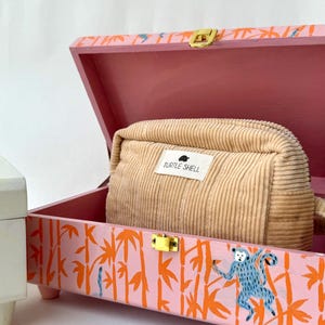 Borsa per crema in tessuto naturale minimalista in lino di iuta, borsa con cerniera, borsa squadrata, borsa per trucco, borsa da viaggio, borsa da sposa per matrimonio, borsa a marsupio per donna