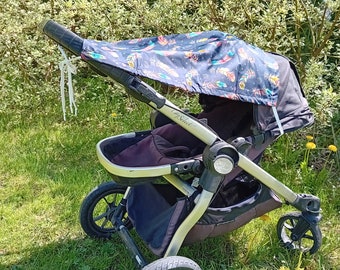 Cotton Stroller Sun Shade, UV Protection Buggy Cover