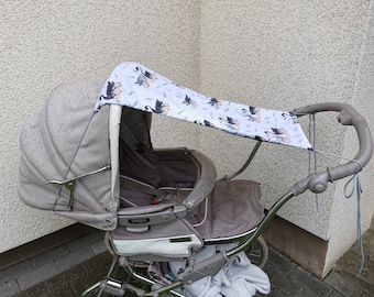 Tendina parasole per passeggino, Copri passeggino, Tendina monocolore, Protezione solare UV per bambini, Tendina parasole per seggiolino auto, Altre stampe