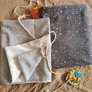 Pañal absorbente 3 capas Cambiadores, Set de 2, Cambiador Tapa Tapete, Cambiador Reutilizable, Wickelauflage, Babera Muselina Bandana.