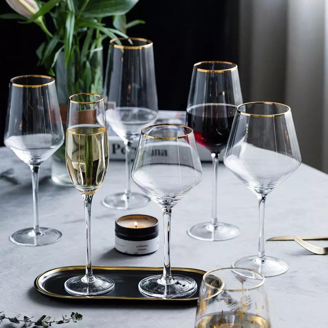 Drinking glass fancy glassware wine glass fancy wine glass Etsy