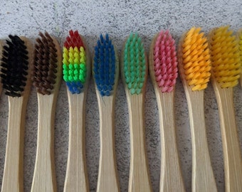 Personalized Bamboo Eco-friendly Toothbrush Biodegradable, Eco-Friendly Recyclable, Soft Bristles Adult Toothbrush
