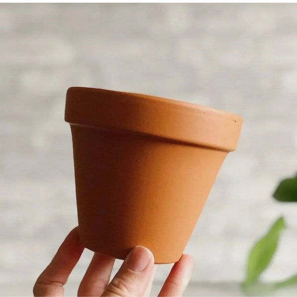 6 inch Clay Pots for Plants with Drainage Hole, Miniature Pots Or Handmade Claypots for Indoor Outdoor Cactus Planter Cute Plant Pots