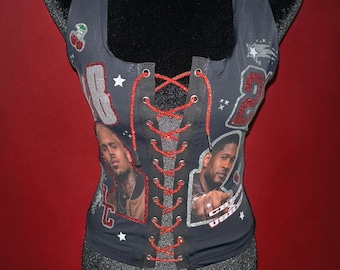 Chris Brown x Usher Insprired Custom Halter Top