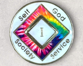 Tie-dye  Narcotics Anonymous Medallion