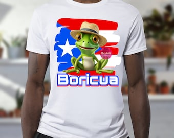 Digitaler Download Boricua Frosch Coqui puertoricanische Flagge png svg Shirt oder Aufkleber