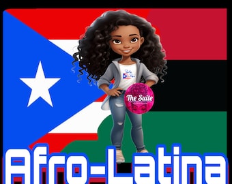 Afro - Latina puerto rican flag girl pride!