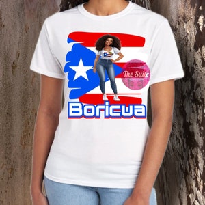 Instant download png file Puerto Rican flag women t shirt design boricua