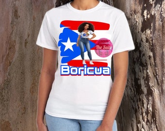Instant download png file Puerto Rican flag women t shirt design boricua