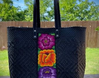 Beautiful Handcrafted Embroidered Mexican Bag in Black