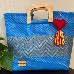 Handcrafted Handbag with Wooden Handles