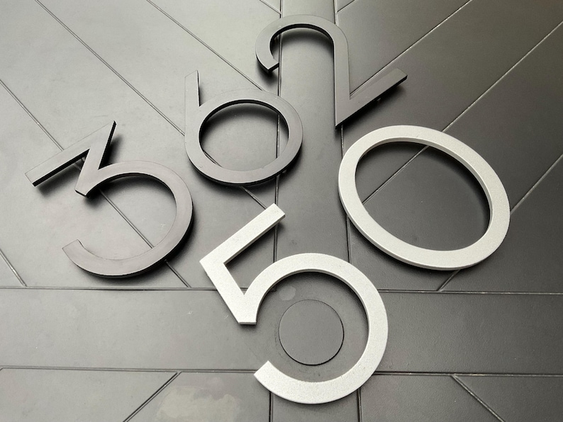 4 Inch Metal Numbers, Aluminum Numbers, Mailbox Numbers, Modern House ...
