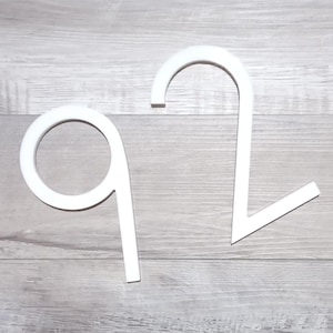 4 inch Numbers,  Mailbox Numbers, Modern House Number, Acrylic Numbers,  Plastic Number, Garage Number, Warehouse Number